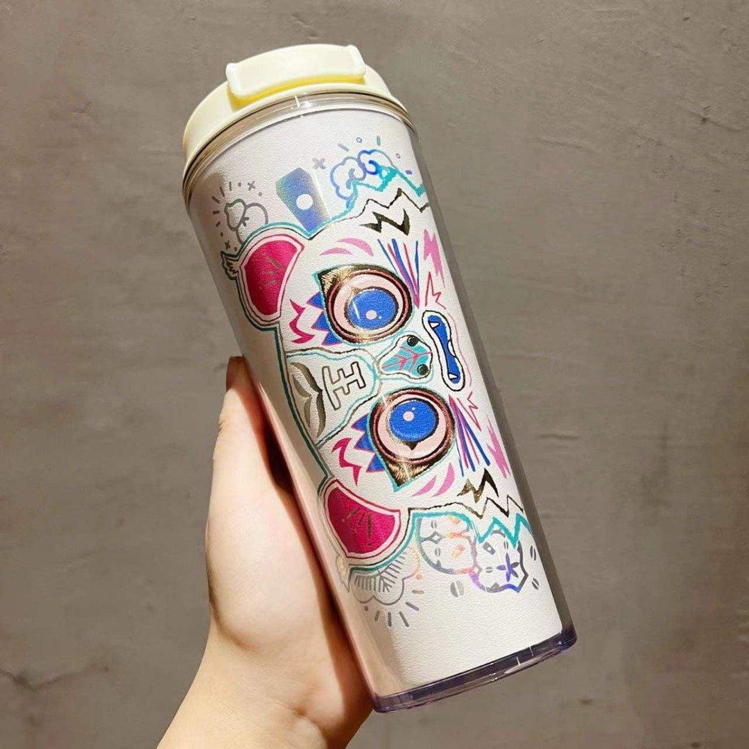 White Tiger Head 473ml / 16oz Acrylic Tumbler  (Starbucks China 2022 Chinese Lunar New Year Collection)