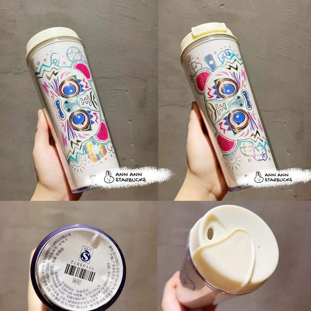 White Tiger Head 473ml / 16oz Acrylic Tumbler  (Starbucks China 2022 Chinese Lunar New Year Collection)